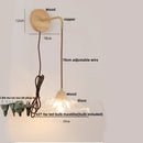 Axyaa Glass LED Wall Light Fixture with Pull Chain Switch