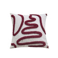 Christmas Boho Green Red 45x45 Tufted Pillow Cover, Farmhouse Sofa Decor, Axyaa Brand