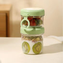 Axyaa Portable Salad Cup with Spoon: Fitness Food Container for Breakfast and Oats