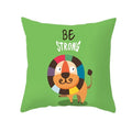 Nordic Cartoon Print Yellow Blue Cushion Cover 45*45cm by Axyaa