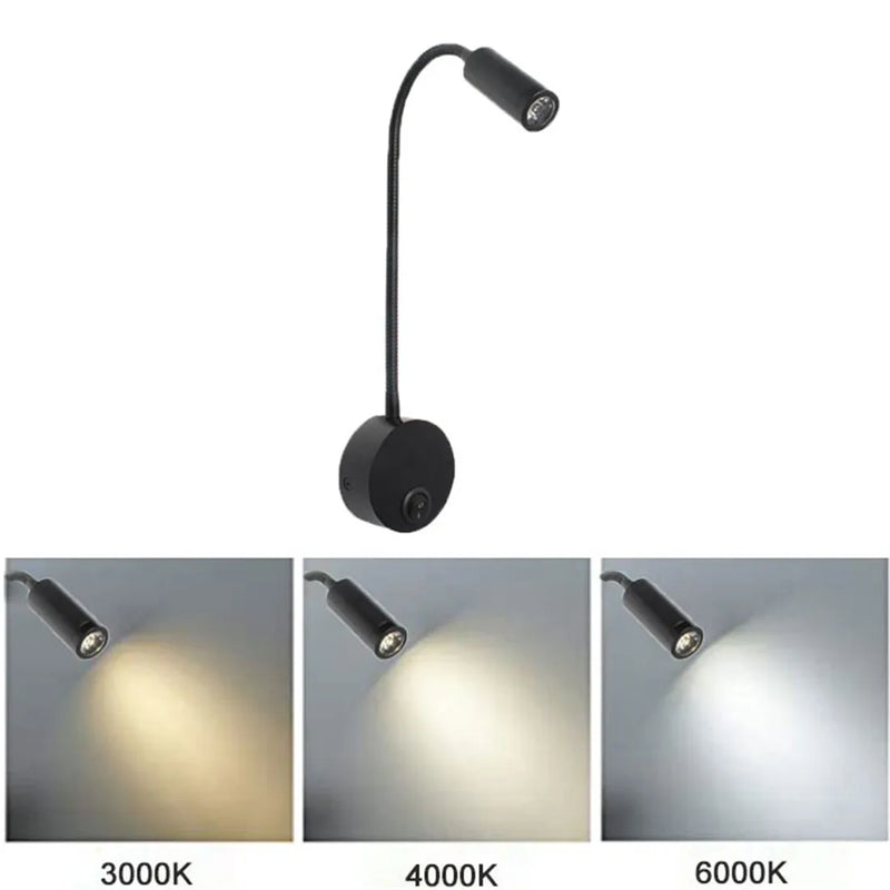 Axyaa LED Wall Lamp with USB Charging Port and Multi-Color Reading Light