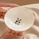 Axyaa Panda Fruit Dish Handmade Pastry Plate Food Storage Tray Household Hospitality Plates