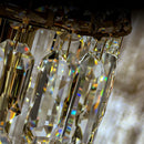 Axya Luxury Crystal Chandelier with LED Light Source Glass Pendant Light