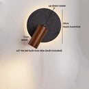 Axyaa Black Travertine Stone Wall Light Fixture - Wabi Sabi LED Lamps