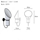White Cloth Lampshade Wall Light for Bedroom by Axyaa - Elegant E14 Bulb Sconce