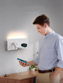 Axyaa LED Wall Light with USB Wireless Phone Charging - Modern Multifunction Home Decor