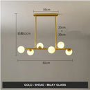 Axyaa Glass Ball Chandelier Suspension for Dining Room, Kitchen, Office - Modern Design