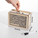 Axyaa Wooden Piggy Bank with Money Goals Counter for Kids and Adults
