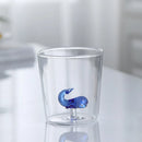 Axyaa Cactus Bunny Duck Clear Glass Tumbler Cup - Table Decor Drinkware