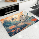 Mountain Birds Non-Slip Absorbent Drying Mat by Axyaa