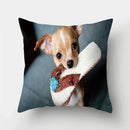 Axyaa Pug Dog Print Cushion Cover Throw Pillow for Sofa Living Room Decor