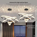 Axyaa Starry Sky LED Ceiling Chandelier Remote Control Pendant Lights for Modern Home Decor