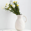 Axyaa Matte White Ceramic Vase Farmhouse Decor Pitcher Boho Room Vase