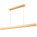 Axyaa Modern Walnut Wood Bar Pendant Lights - Adjustable Height Hanging Light
