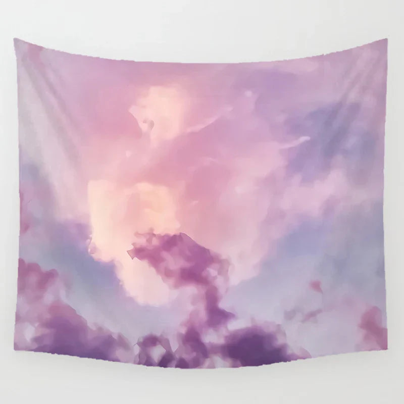 Axyaa Melodious Clouds Art Tapestry Wall Hanging - Hippie Bedroom Dorm Room Decor