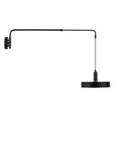 Axyaa Black Swing Arm LED Wall Light - Adjustable Long Pole for Home Decor
