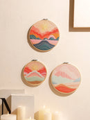 Colorful Bamboo Circle Wall Decorations by Axyaa - Aesthetic Boho Home Crafts