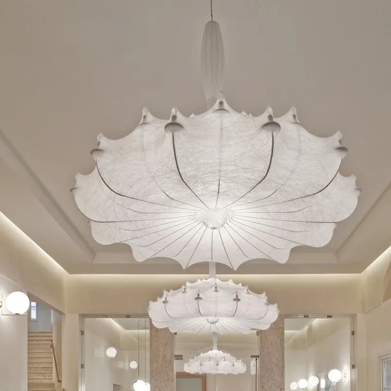 Axyaa Nordic Silk Chandelier Light for Home Decor in Living Room Bedroom Dining Loft