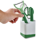 Axyaa 5-Piece Green Kitchen Tools Set: Peeler, Knife, Beater, Scissors - Multi-functional Cooking Gadget