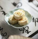 Axyaa Chinese Tea Plate - Delicate Ceramic Fruit Plate for Tea Room and Dim Sum