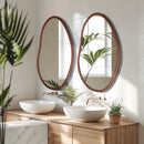 Axyaa Large Wooden Frame Mirror for Livingroom Diningroom Bedroom Hallway