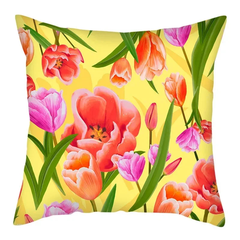 Spring Flower Cushion Cover by Axyaa - 45x45cm