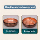 Axya Pure Copper Double Pot for Retro Boiled Mutton Soup and Hot Pot