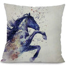Axyaa Running Horse Cushion Cover - Wild Animals Pillowcase for Home & Office Decor