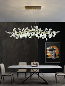 Axyaa Ginkgo Leaves Ceramic Chandelier LED Pendant Light