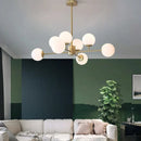 Axyaa Molecular LED Chandelier with Black Gold Iron Finish - 6/8/10 Ball Pendant Lighting
