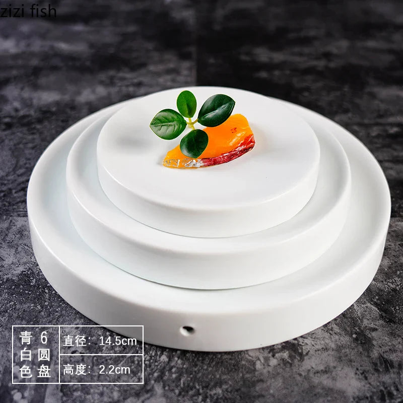 Axya Ceramic Sashimi Plate Set - Special Restaurant Dish Tray for Pasta, Appetizer, Snack