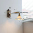 Axyaa Flower Ceramic LED Wall Light with Copper Arm, Modern Design Fixtures