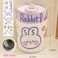 Axyaa Stainless Steel Noodle Bowl with Handle: Portable, Cute, Perfect for Office and School