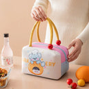Axyaa Fruit Cartoon Lunch Bag: Large Capacity Thermal Insulated Tote for Kids & Adults