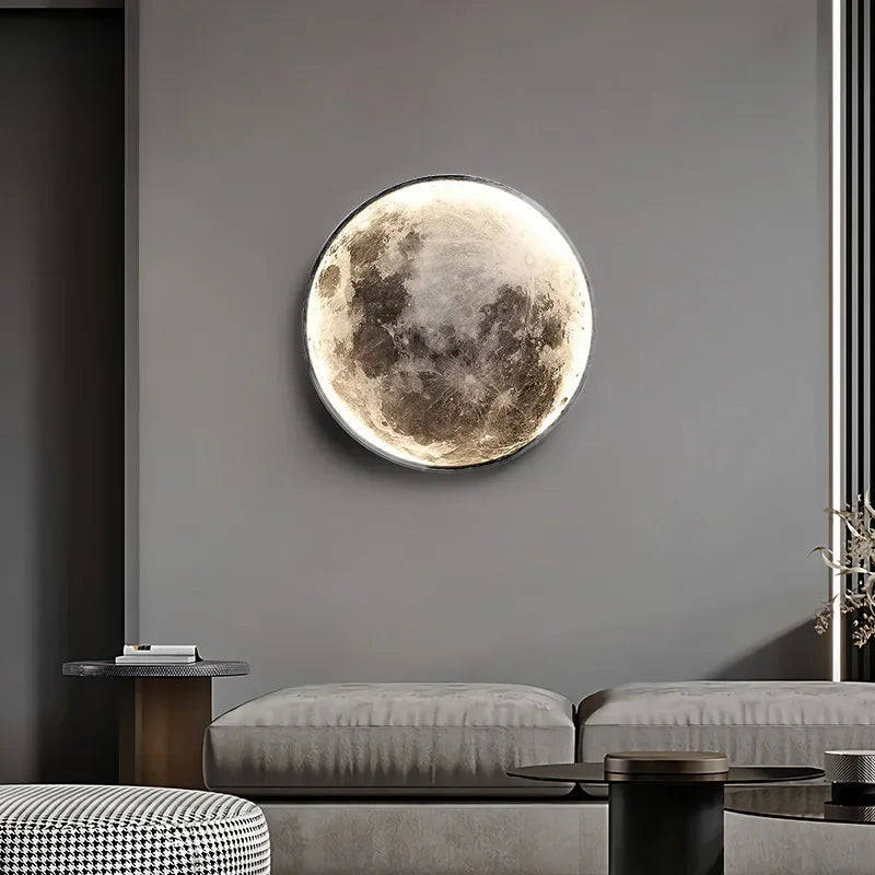 Axyaa Circle Moon LED Wall Lights for Home Décor and Ambiance