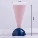 Axyaa Geometric Triangle Flower Vase Home Decoration Arrangement Accessories - Creative Metallic Finish