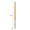 Axyaa Stainless Steel Chinese Chopsticks Set - Multicolor Metal Square Chopsticks