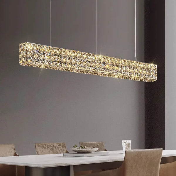 Axyaa Crystal Circle Pendant Light: Minimalist Modern Luxury for Elegant Bedrooms