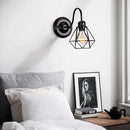 Axyaa Vintage LED Wall Sconce Industrial Loft Iron Cage Lampshade Bedside Light