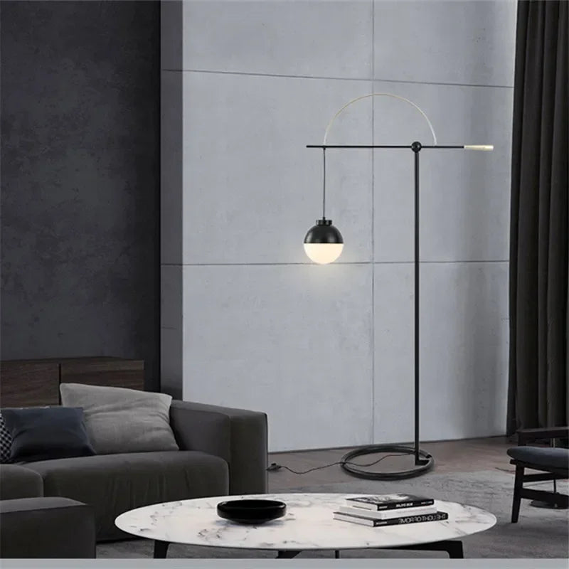 Axyaa Nordic LED Floor Lamp Stylish for Modern Family Living Room & Bedroom
