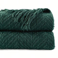 Axyaa Knitted Throw Blanket for Couch - Soft & Thick Decorative Sofa Blanket