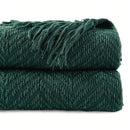 Axyaa Knitted Throw Blanket for Couch - Soft & Thick Decorative Sofa Blanket