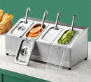 Axya Stainless Steel Seasoning Canister Set for Milk Tea Shop and Kitchen