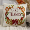 Axyaa Velvet Embroidered Fall Halloween Decorative Pillowcase Maple Leaf Pumpkin Sofa Cushion Covers