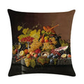 Axyaa Retro Oil Painting Linen Cushion Cover for Home Decor