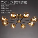 Axyaa Glass LED Chandelier - Modern Nordic Living Room Ceiling Lamp