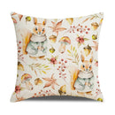 Axyaa Pumpkin Squirrel Print Thanksgiving Pillow Cover 45x45cm Holiday Decor