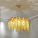 Axyaa Tassel Led Pendant Light Chrome Gold Lustre Indoor Lamp