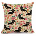 Axyaa Christmas Sausage Style Cushion Cover | Festive Dog Decorative Pillow Cover 45x45cm