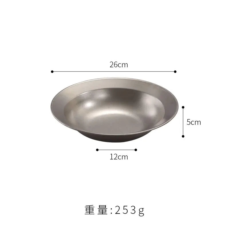 Axyaa Stainless Steel Spaghetti Plate & Fruit Salad Bowl - Kitchen Tools